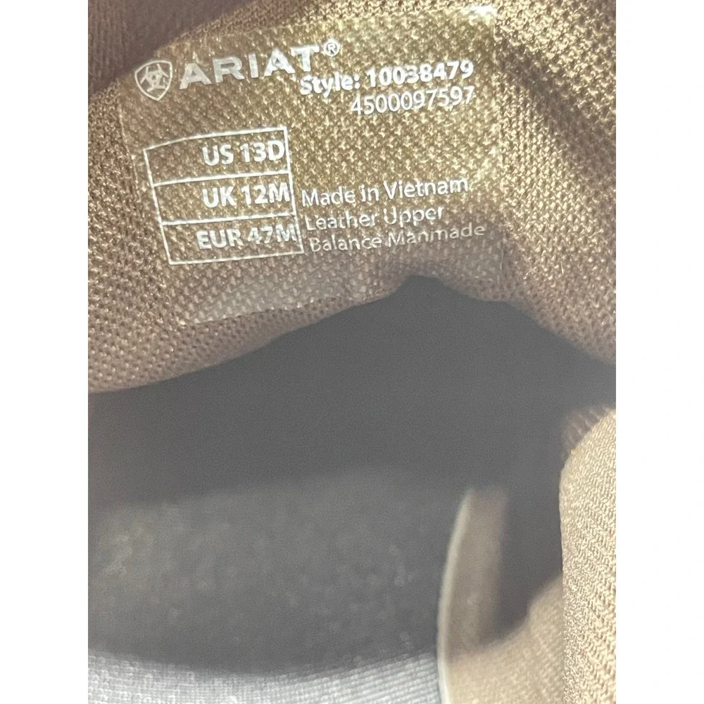 Ariat Spitfire Chukka Boots Mens 13D Brown Leather Waterproof Moc Toe‎ 10038479